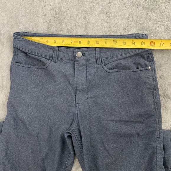 Lululemon ABC Pants Men 31x29” Slim Fit Trouser Tech Canvas Heathered Blue *FLAW - Picture 9 of 16